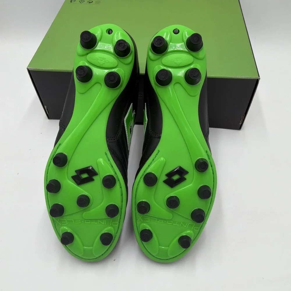 Lotto Stadio OG II FG Soccer Cleats Black Spring Green Mens Size 11.5 NWB No Lid